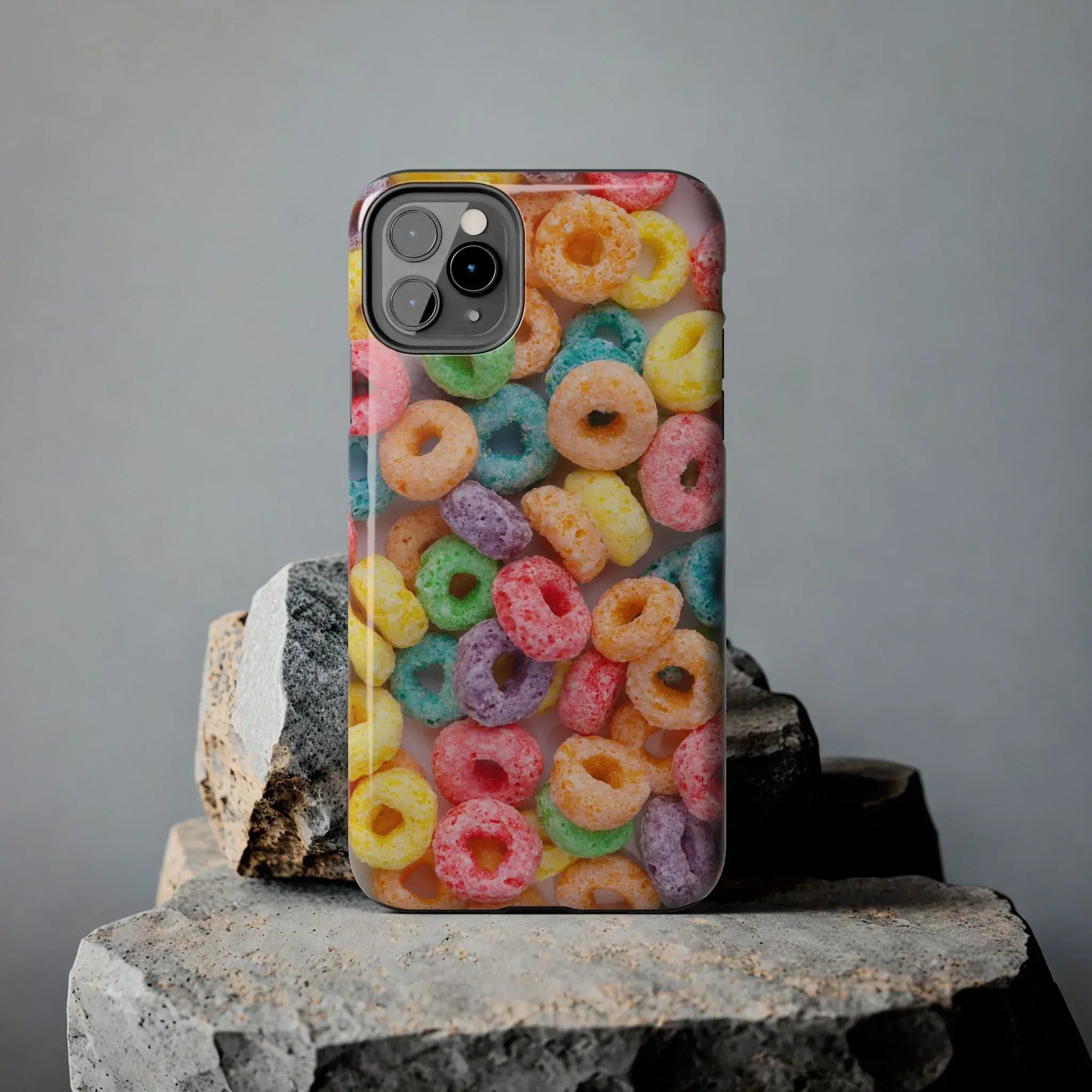 Morning Cereal Loops Phone Case (Apple & Android) - Pink Sweetheart