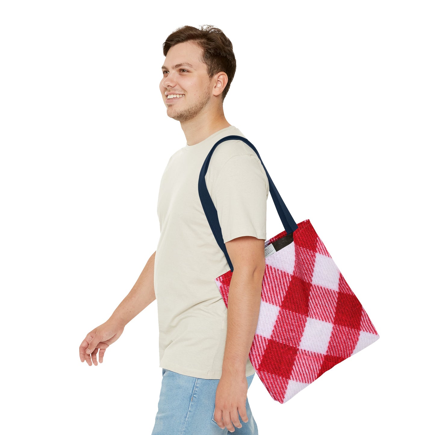 Red & White Checked Tote Bag