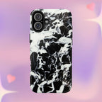 Black & White Shattered Phone Case (Apple & Android) - Pink Sweetheart