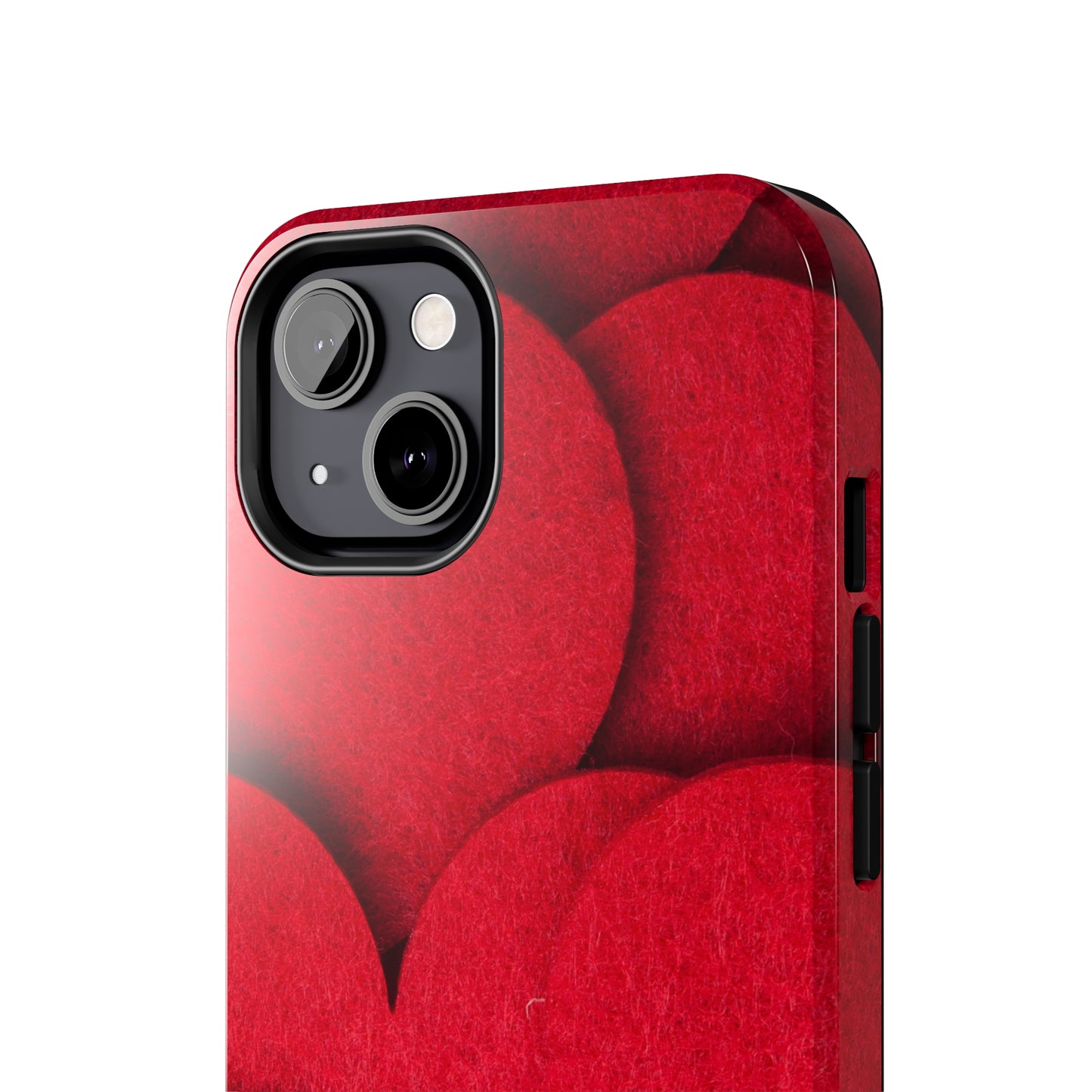 Big Red Felt Hearts Phone Case