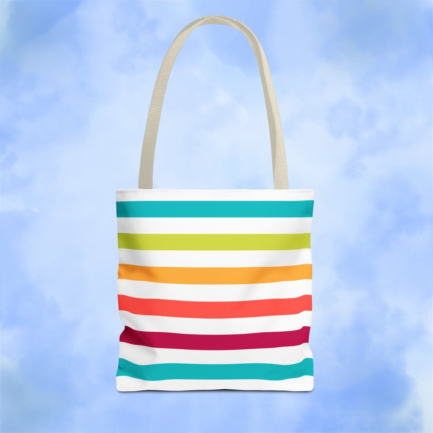 Colorful Candy Lines Tote Bag