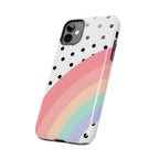 Polka Dot Rainbow Phone Case (Apple & Android) - Pink Sweetheart