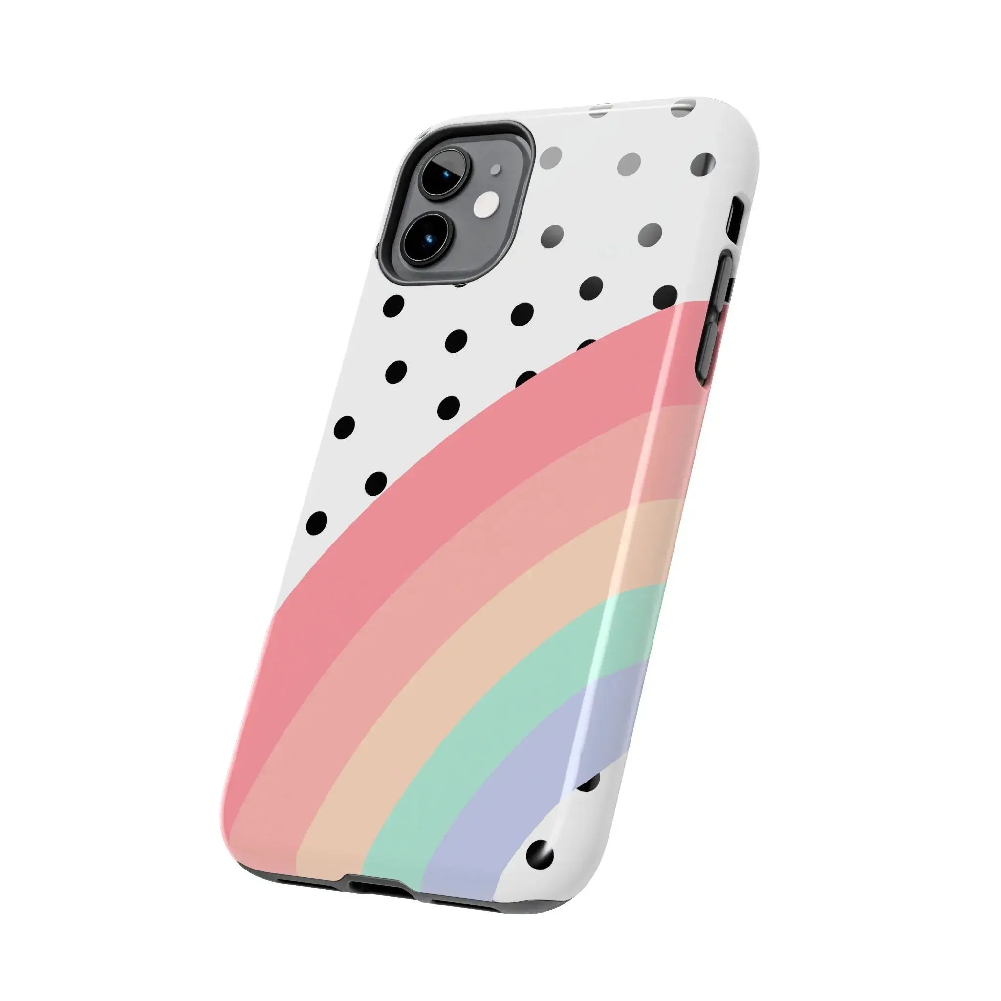Polka Dot Rainbow Phone Case (Apple & Android) - Pink Sweetheart