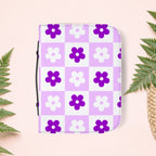 Checkered Orchid Floral Book Cover