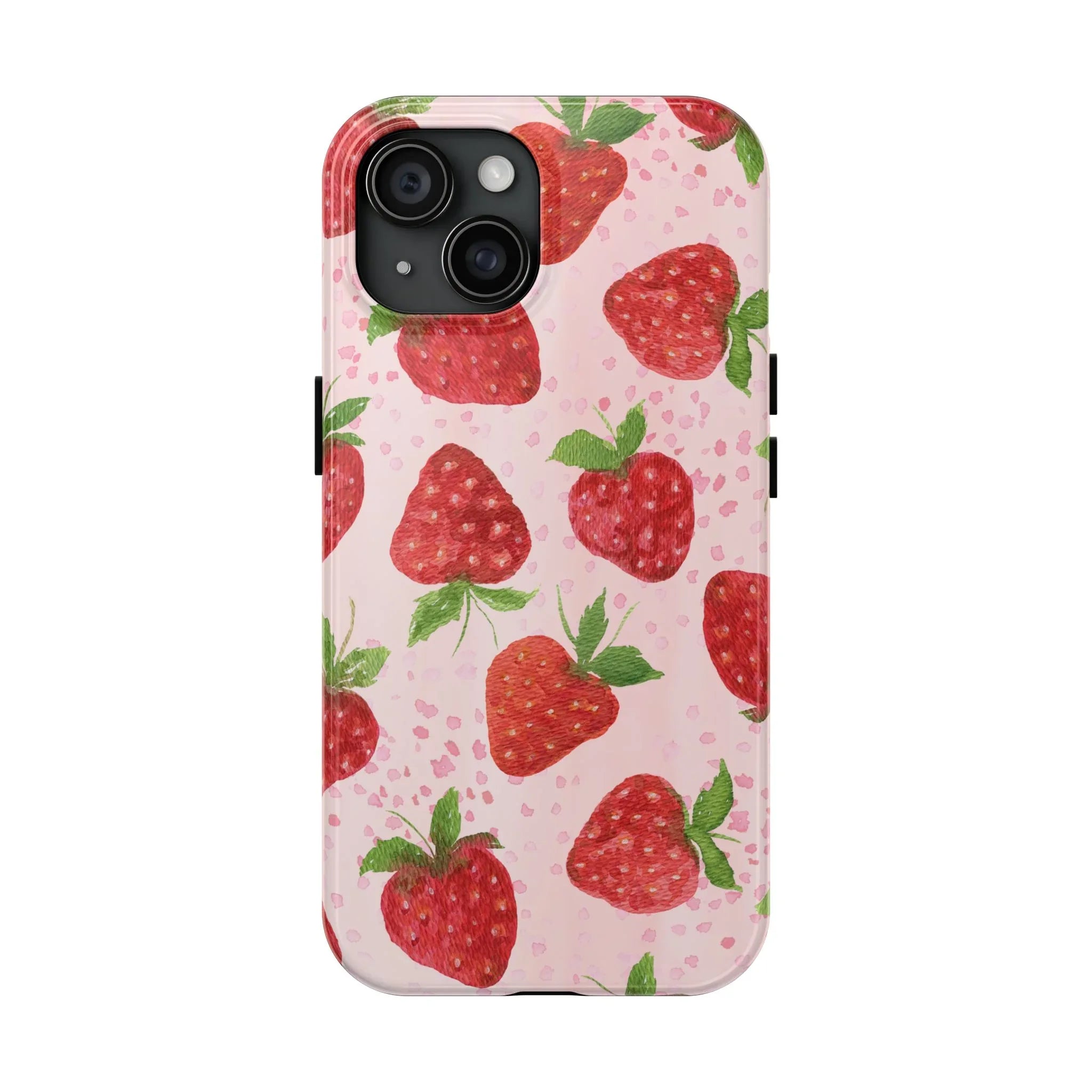 Cute Strawberries Phone Case (Apple & Android) - Pink Sweetheart