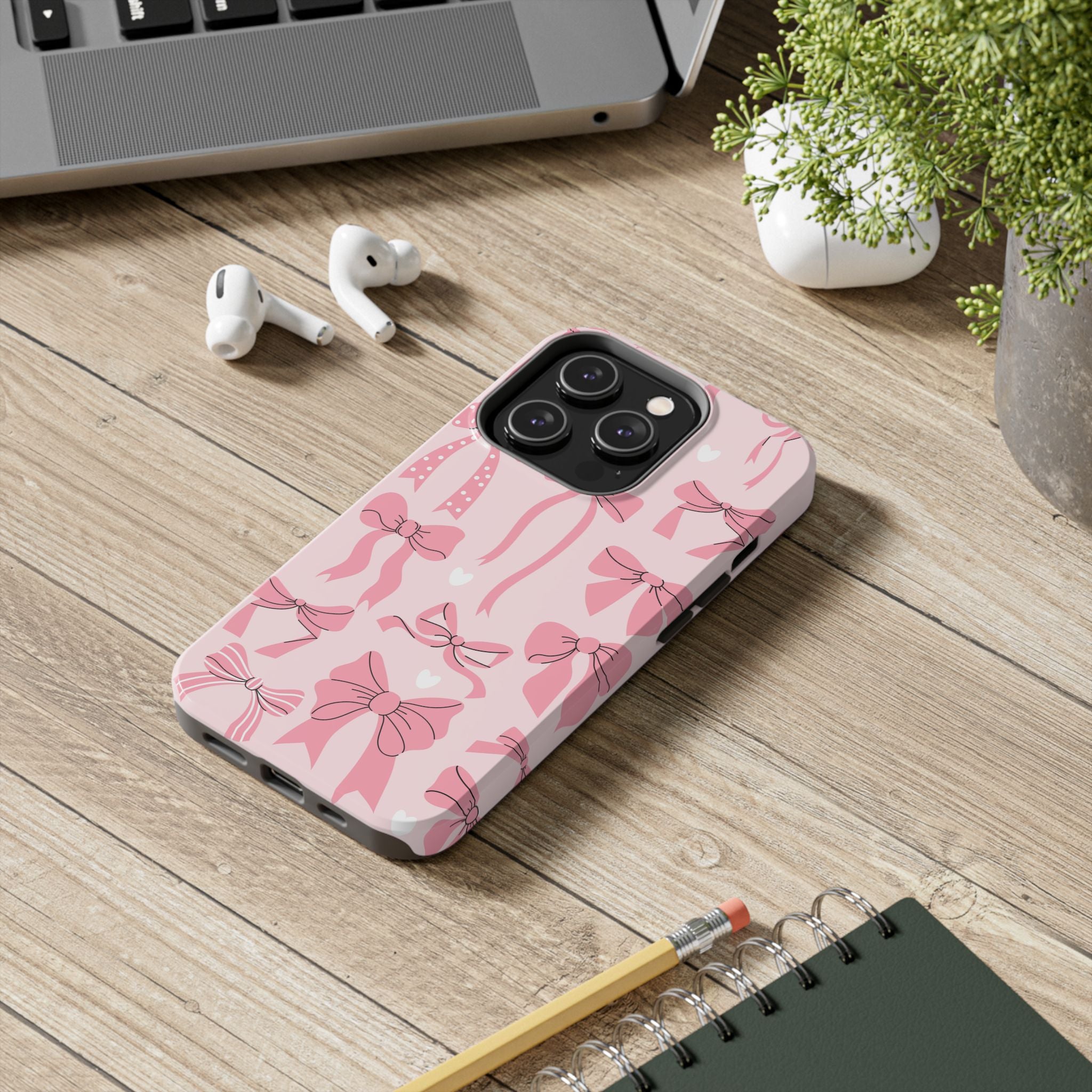 Pink Bow Ribbons Phone Case (Apple & Android)