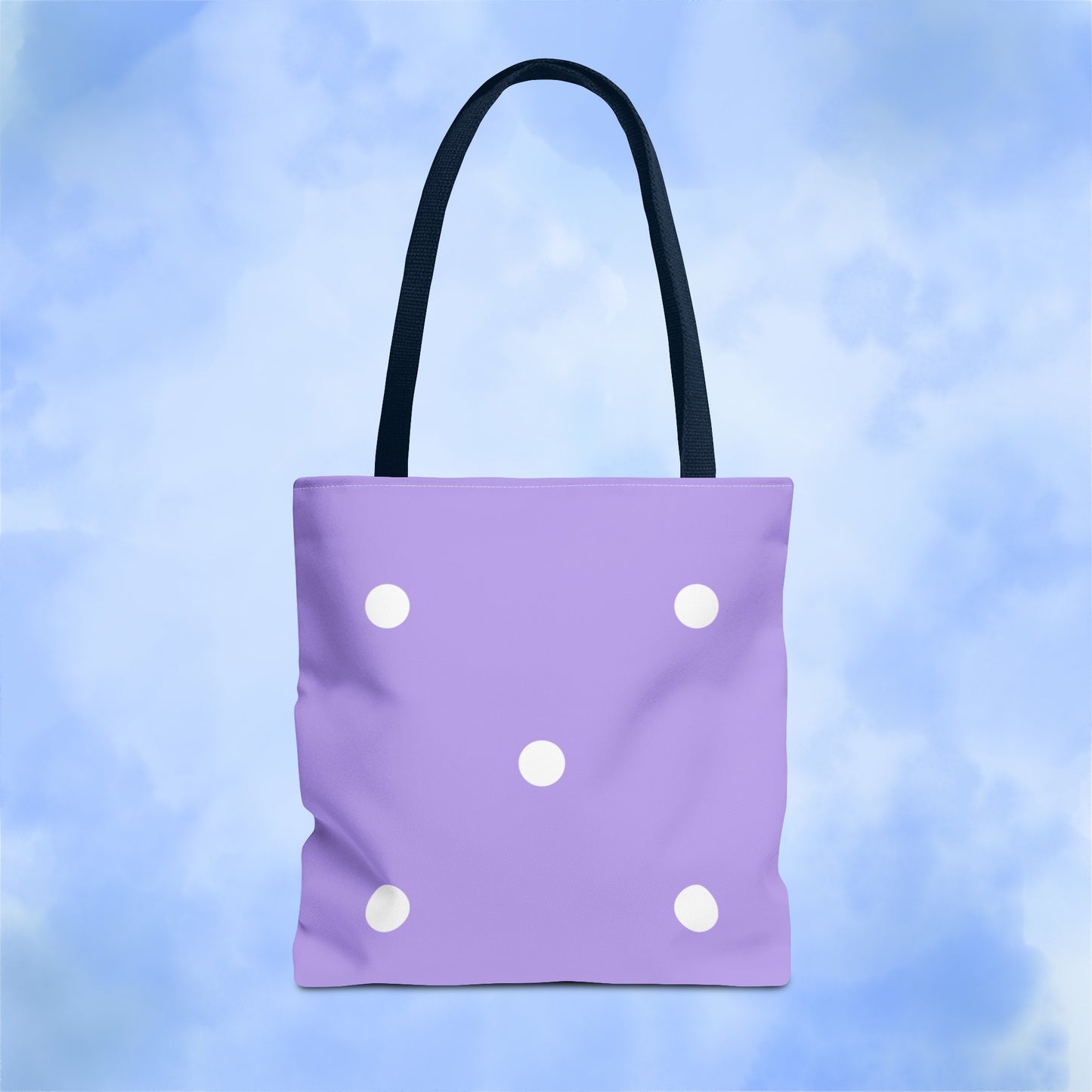 Pastel Purple Polka Dot Tote Bag