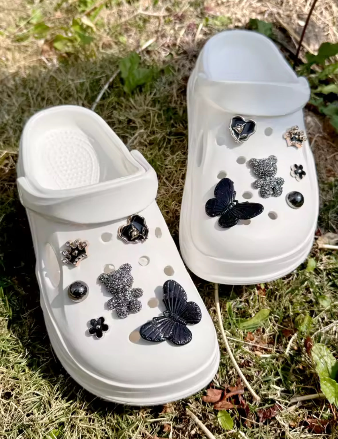 Black Onyx Fantasy Clog Charms Set