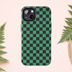 Checkered Kimono Tough Phone Case (Apple & Android) - Pink Sweetheart