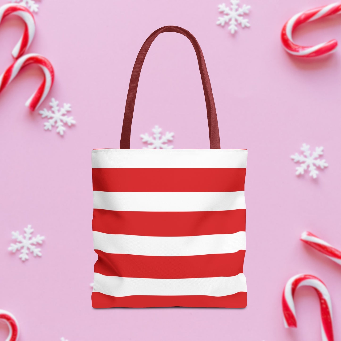 Red & White Peppermint Tote Bag