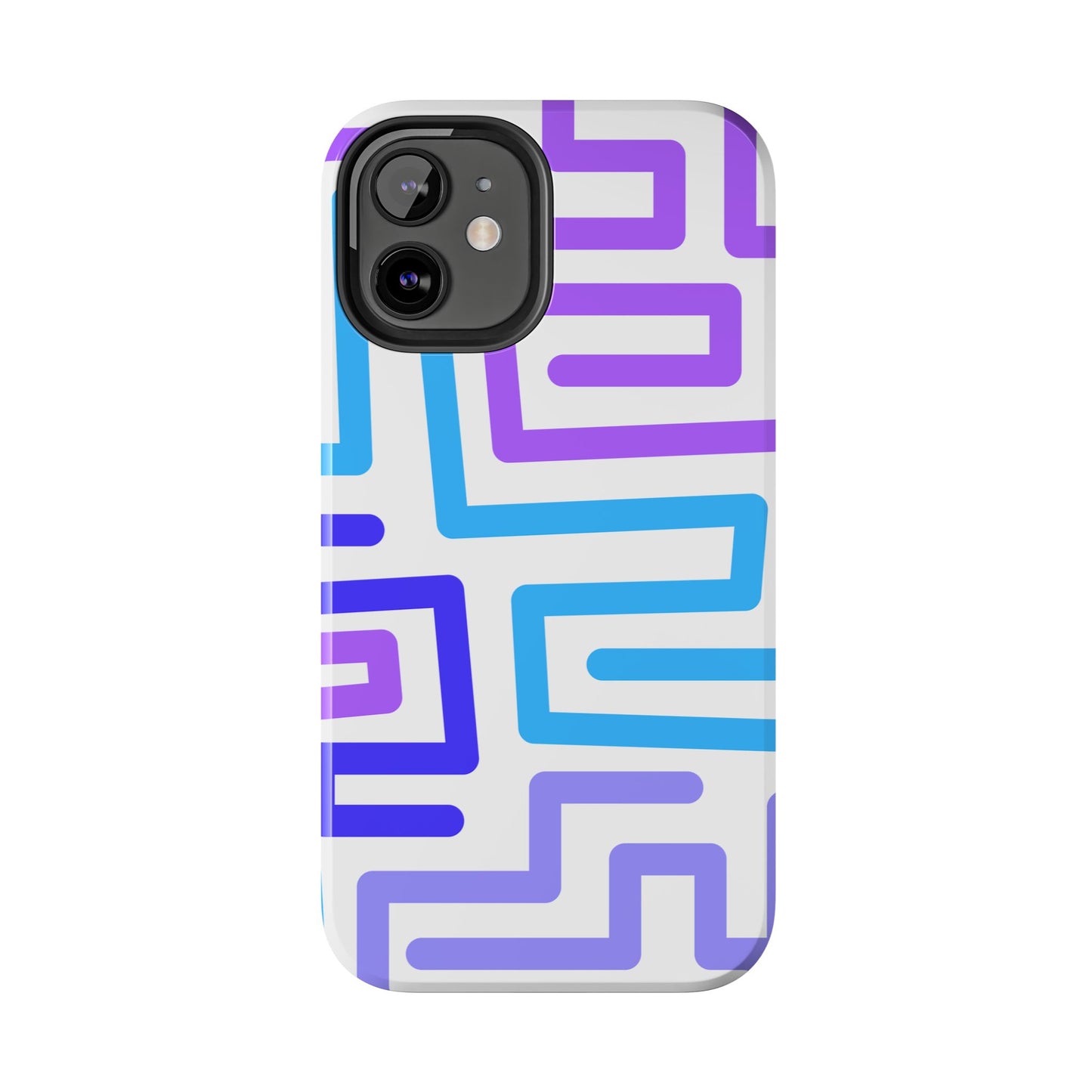 Abstract Neon Maze Phone Case