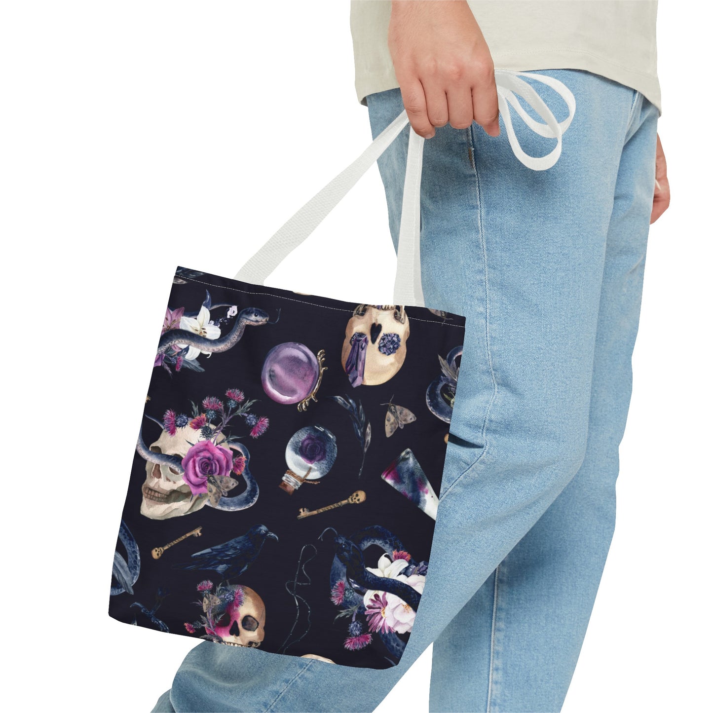 Gothic Floral Tote Bag