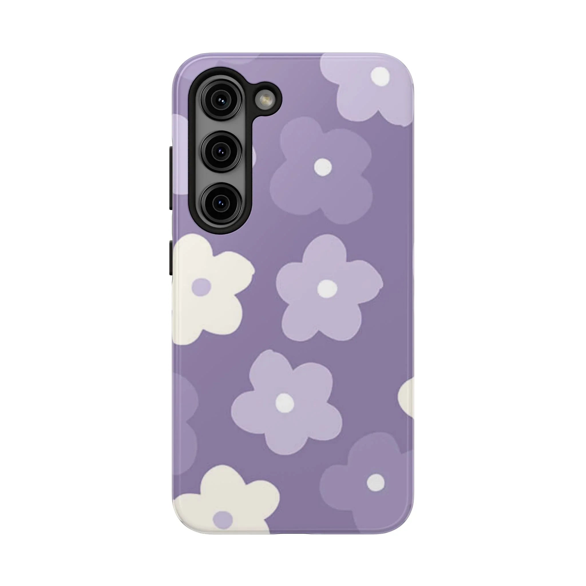 Pastel Purple Flowers Phone Case (Apple & Android) - Pink Sweetheart