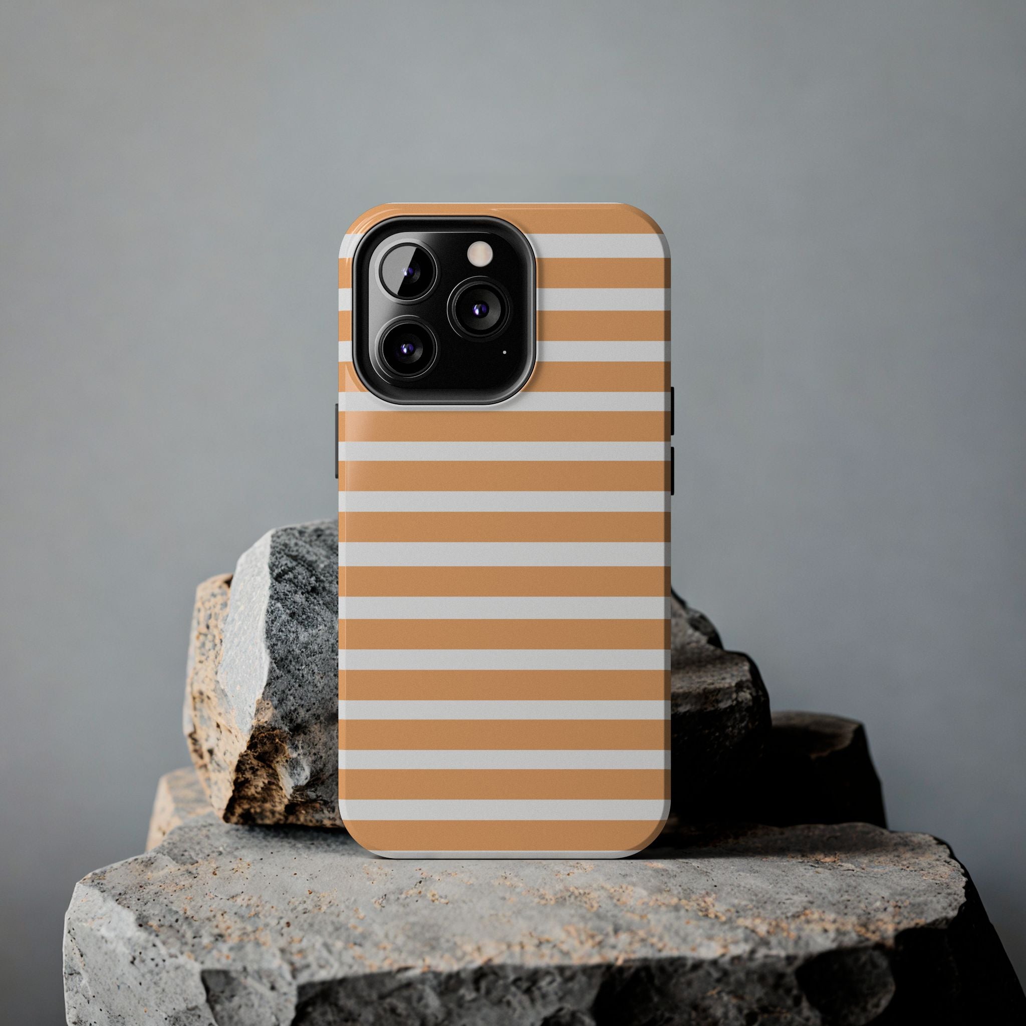 Orange Stripe Lines Phone Case (Apple & Android)