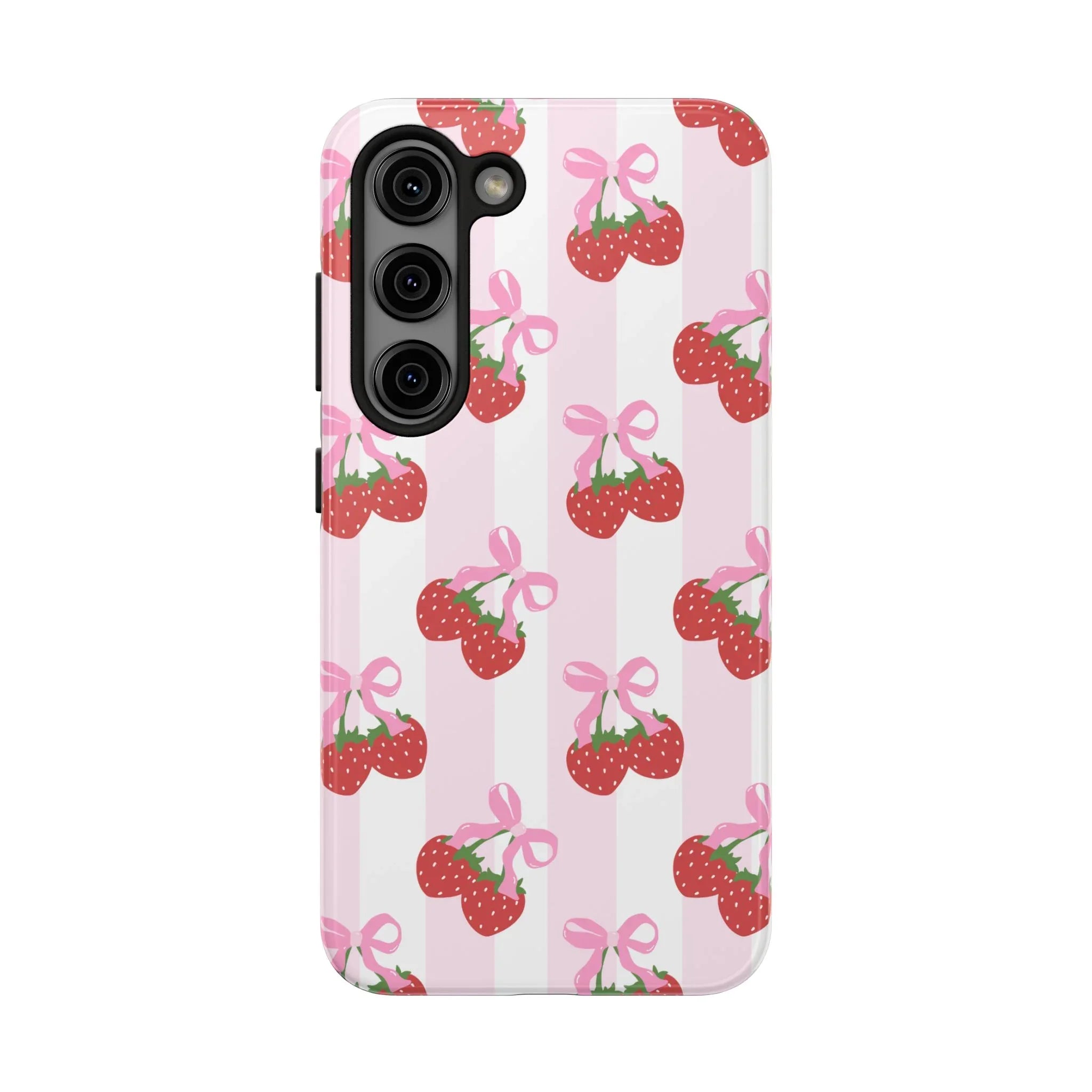 Strawberry Cherries Phone Case (Apple & Android) - Pink Sweetheart