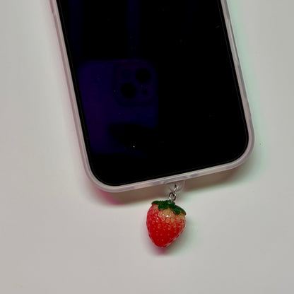 Sweet Red Strawberry Dust Plug Charm