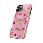 Cherry on Top Ice Cream Phone Case (Apple & Android) - Pink Sweetheart