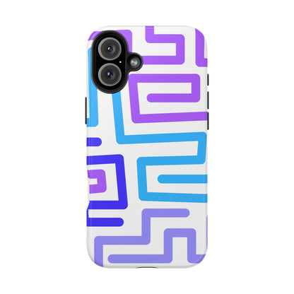 Abstract Neon Maze Phone Case