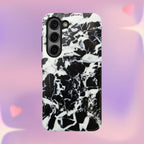 Black & White Shattered Phone Case (Apple & Android) - Pink Sweetheart