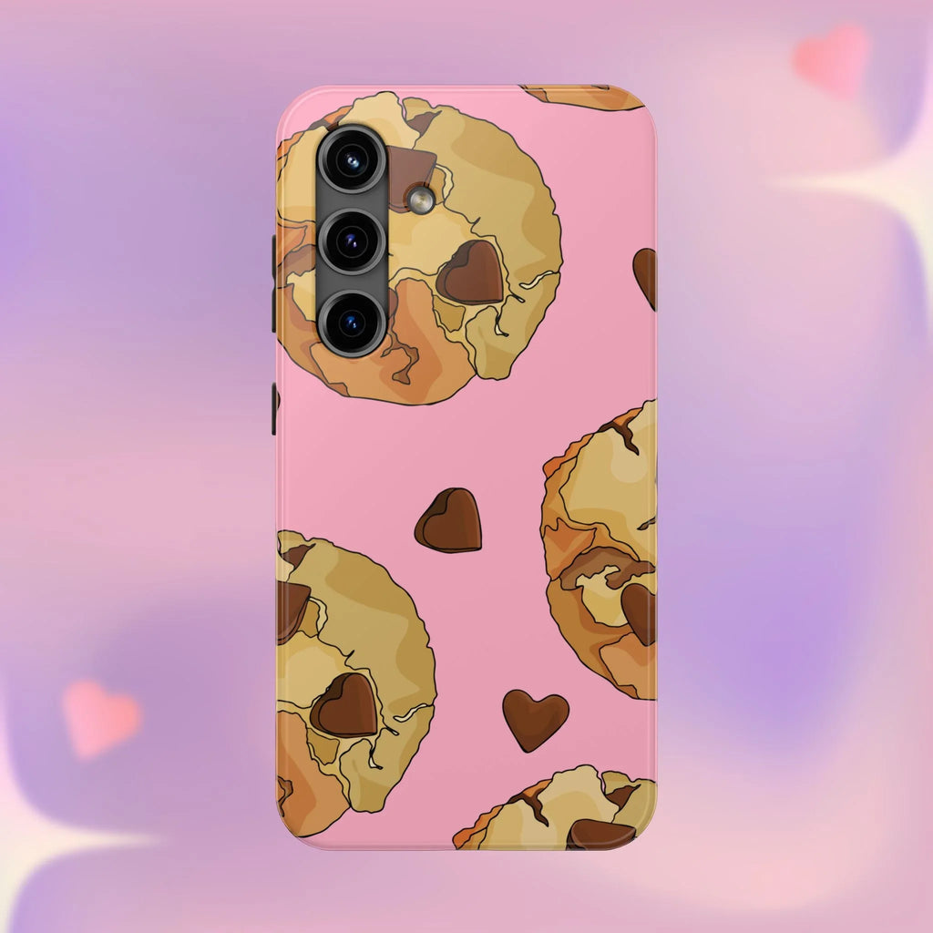 Chocolate Chip Cookies Phone Case (Apple & Android) - Pink Sweetheart