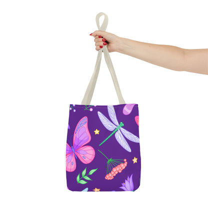 Purple Butterfly Forest Tote Bag