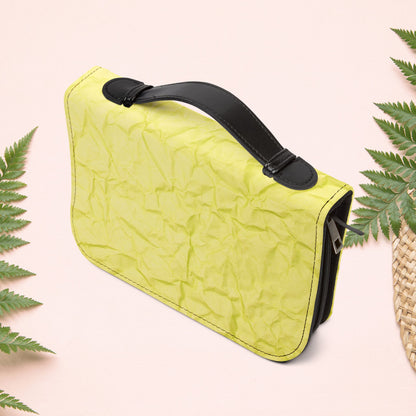 Wrinkled Bright Yellow Paper Book Cover