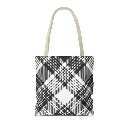 Black Check Tote Bag