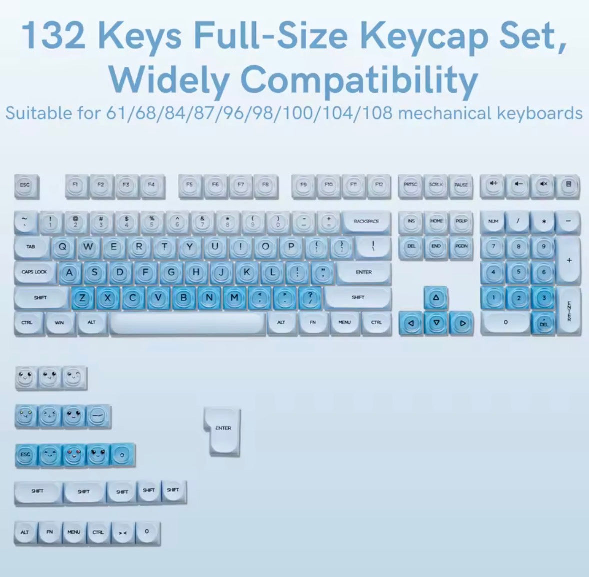 Ocean Blue Jelly Keycaps