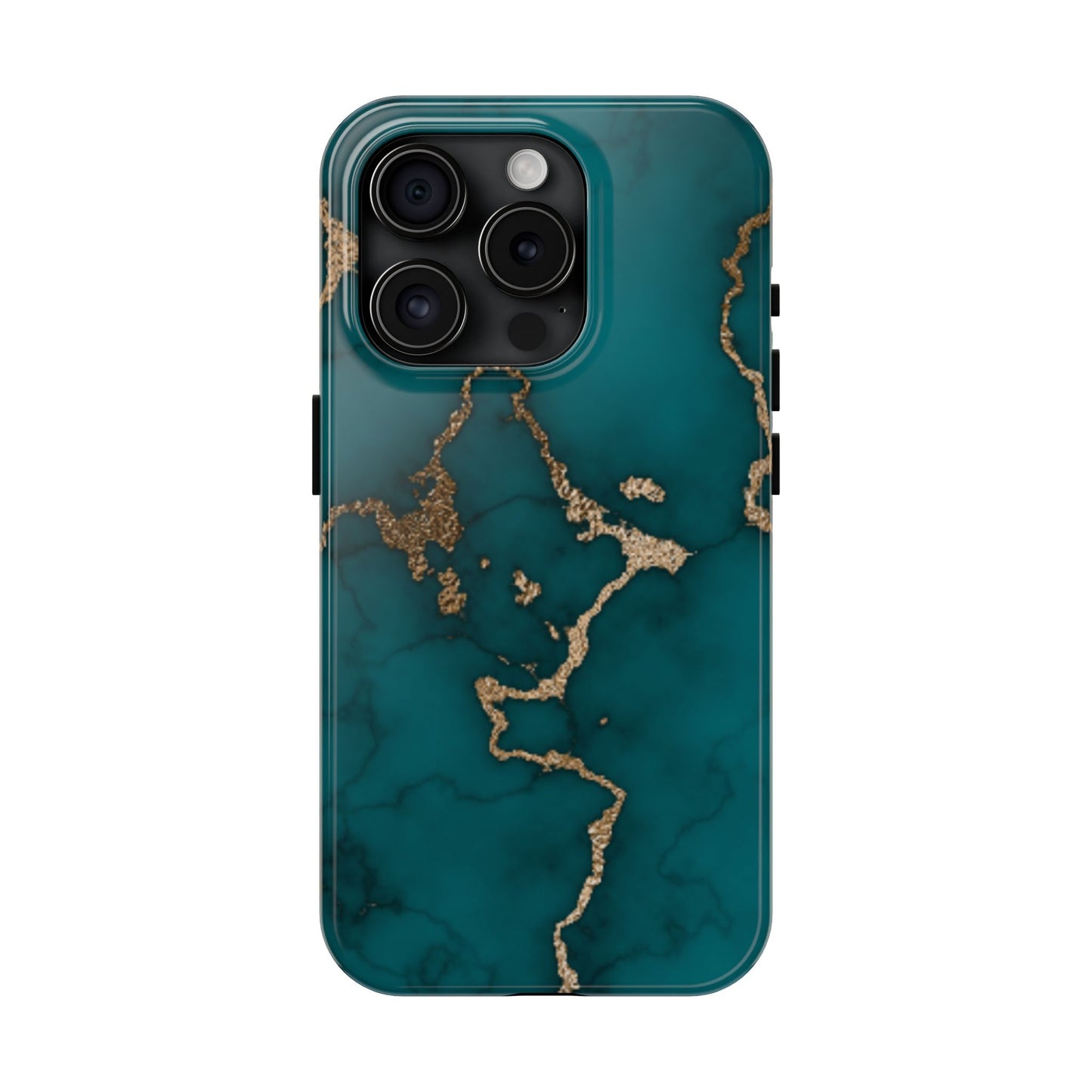 Green & Gold Marble Phone Case