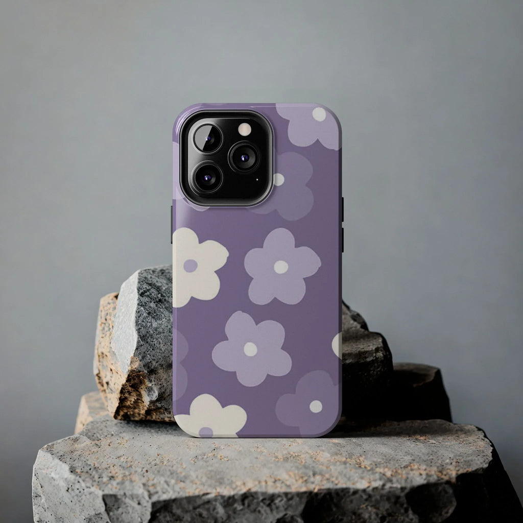 Pastel Purple Flowers Phone Case (Apple & Android) - Pink Sweetheart