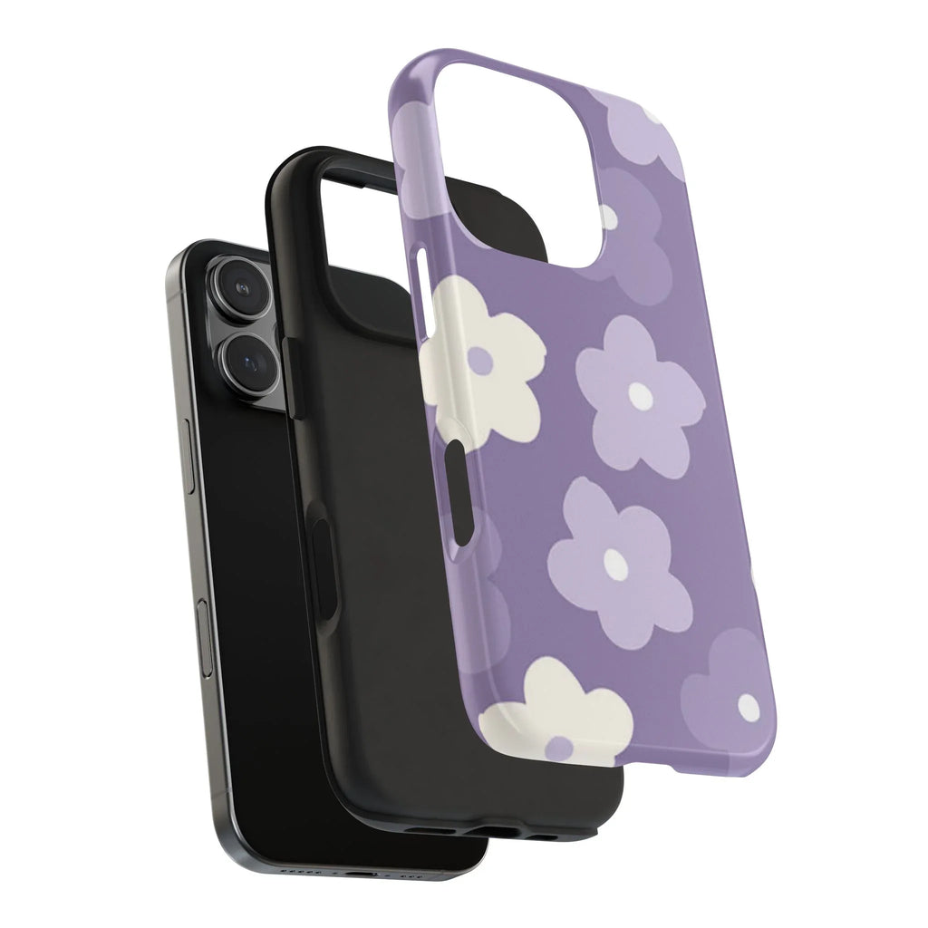 Pastel Purple Flowers Phone Case (Apple & Android) - Pink Sweetheart