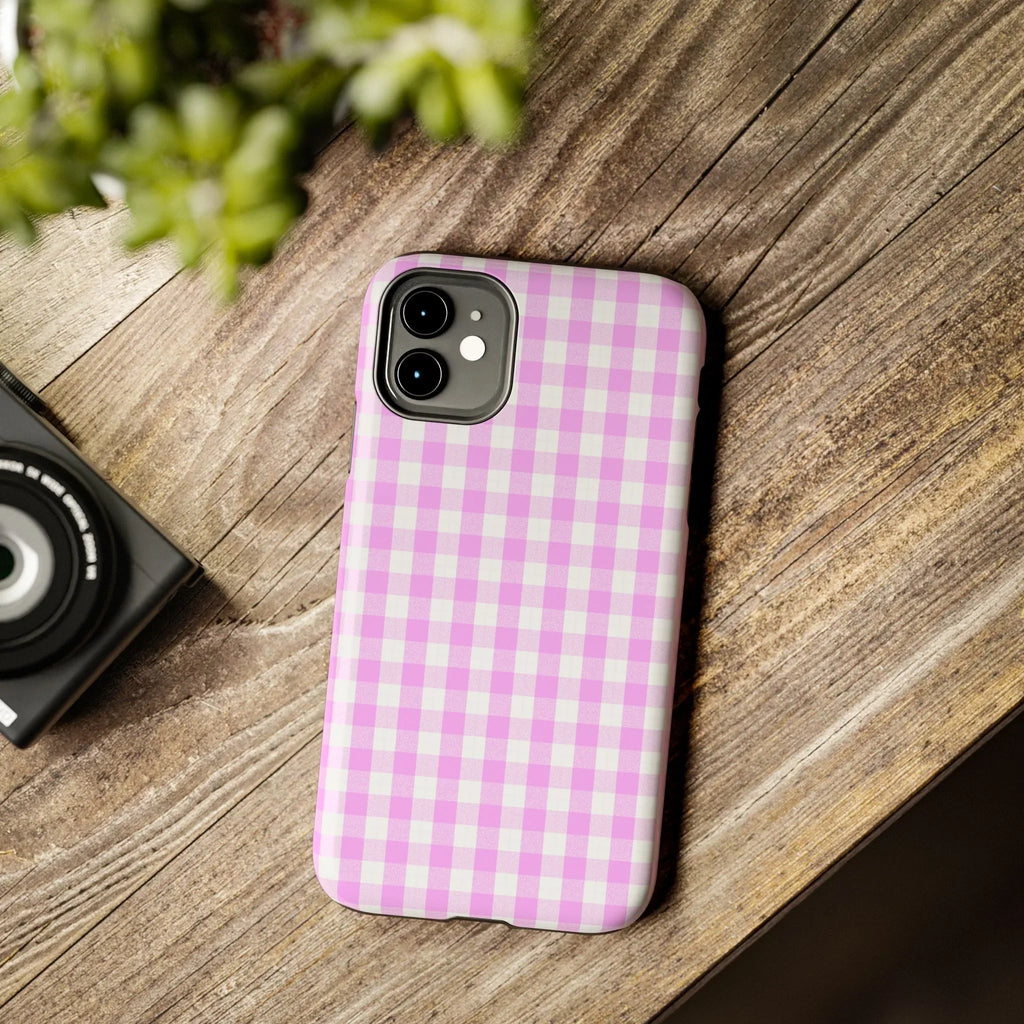 Pink Gingham Phone Case (Apple & Android) - Pink Sweetheart