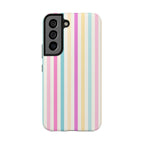 Pastel Candy Stripes Phone Cases (Apple & Android) - Pink Sweetheart