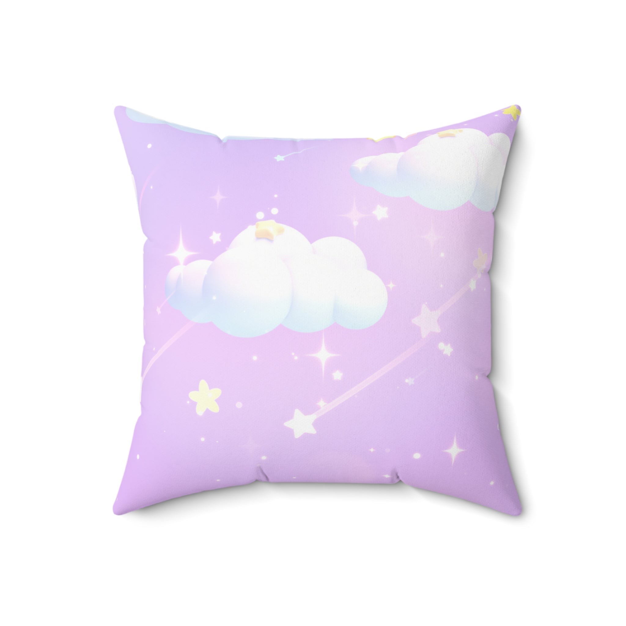 Cloudy Lavender Skies Square Pillow