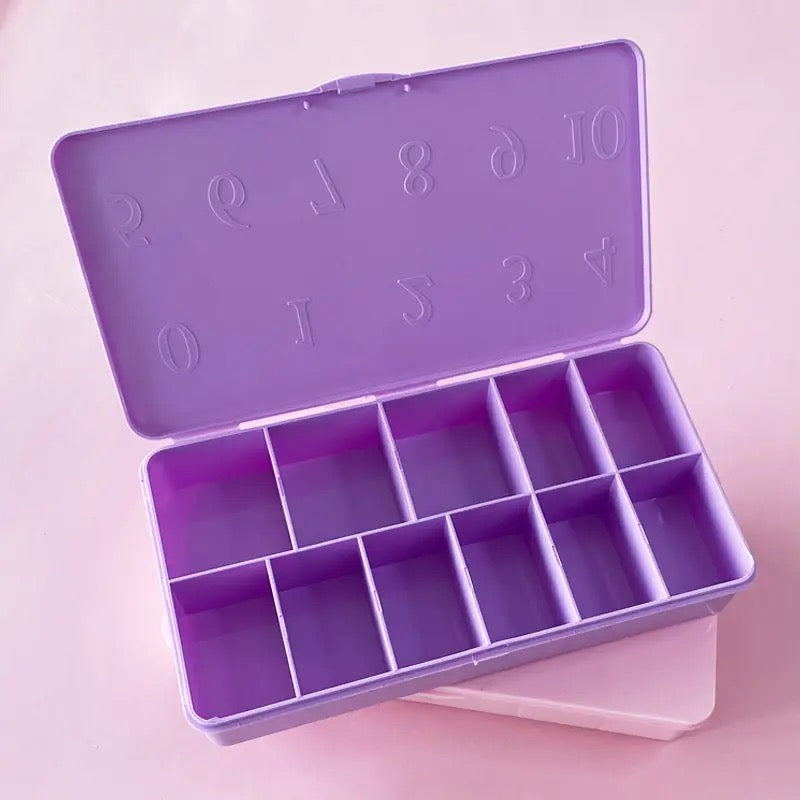 Nail Extension Grid Organizer Case