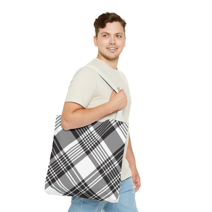 Black Check Tote Bag