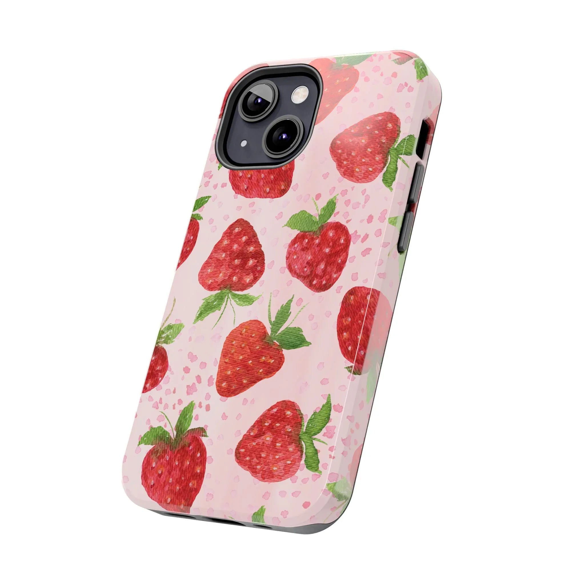 Cute Strawberries Phone Case (Apple & Android) - Pink Sweetheart