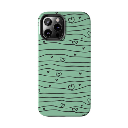 Scribble Love Hearts Phone Case