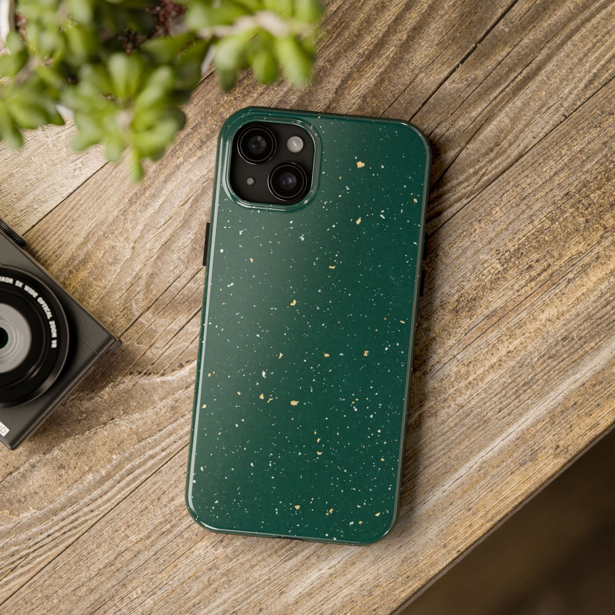 Emerald Gold Flecked Phone Case (Apple & Android)