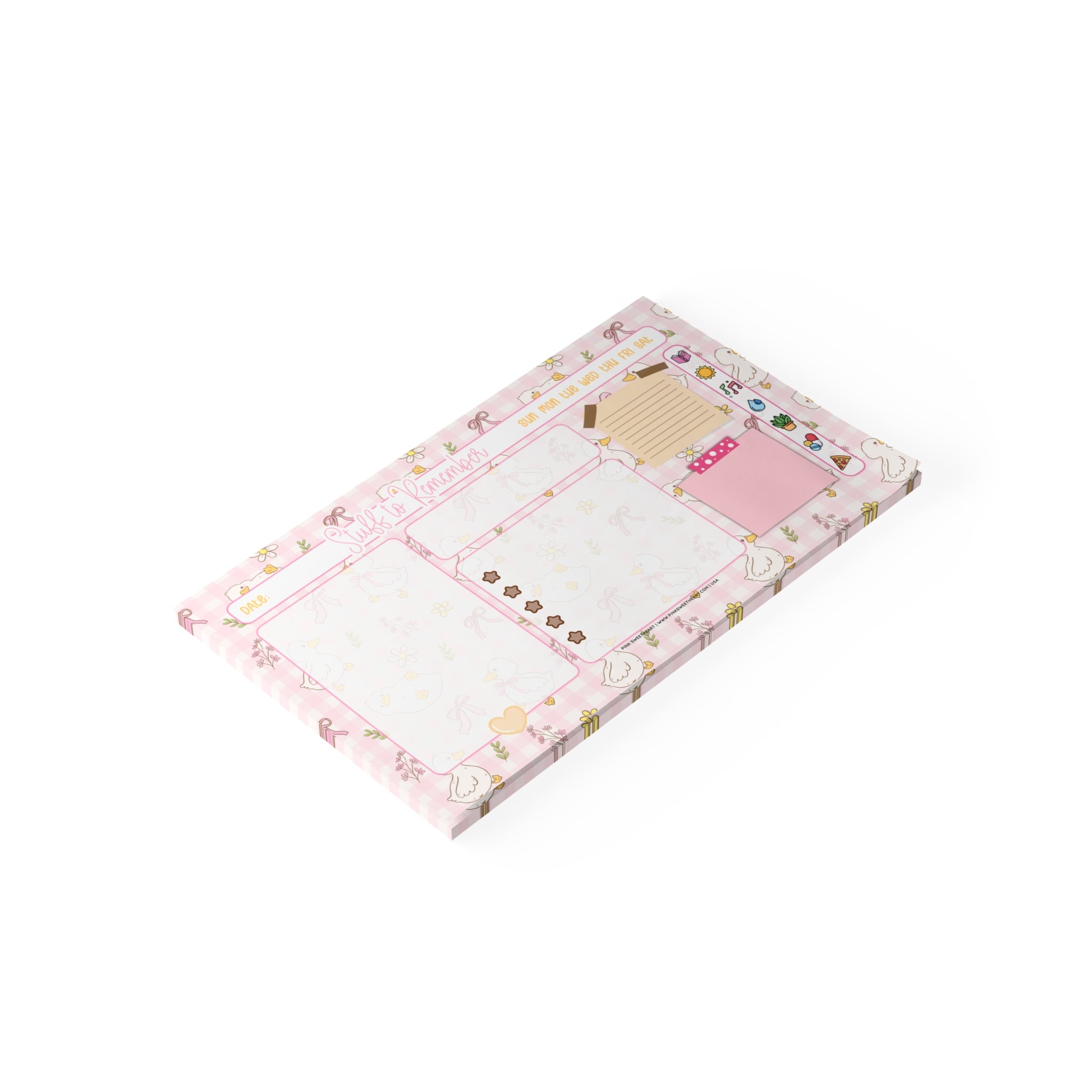 Coquette Duckies Sticky Note Pad