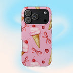 Cherry on Top Ice Cream Phone Case (Apple & Android) - Pink Sweetheart