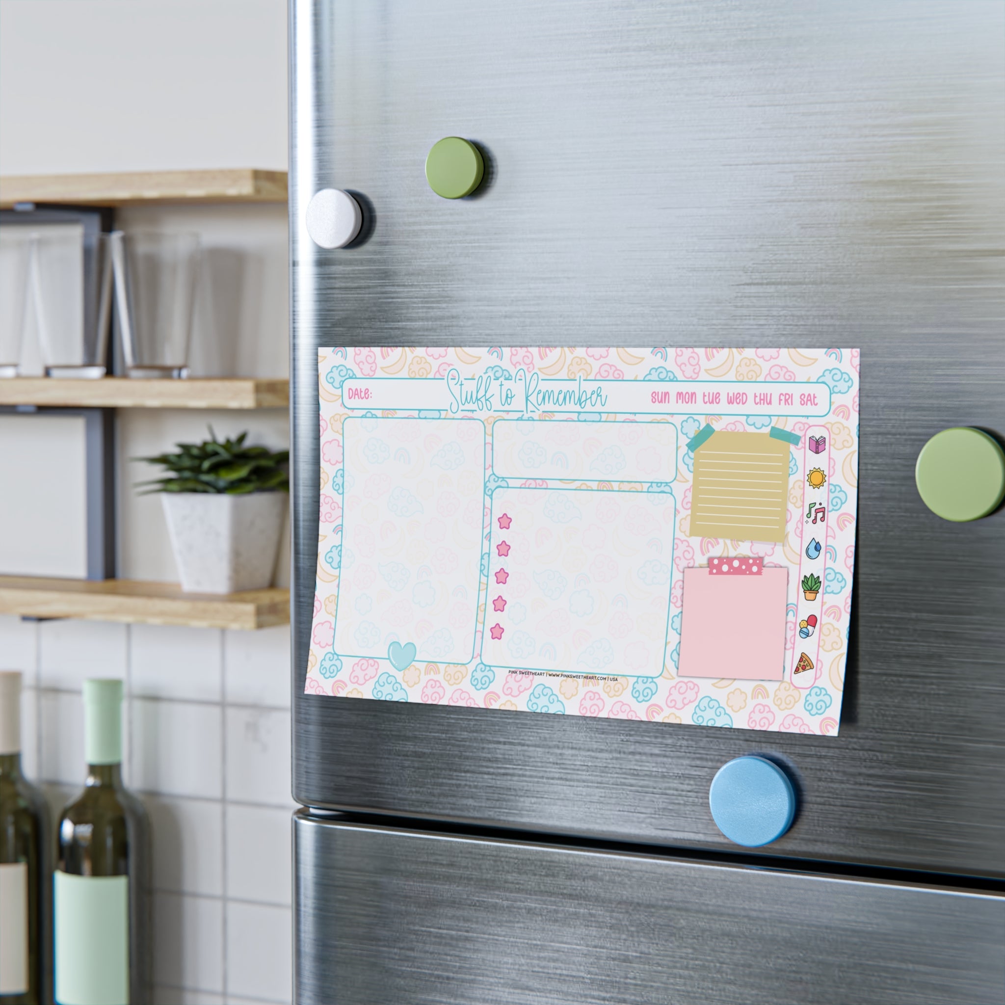 Cloudy Moons Sticky Note Pad