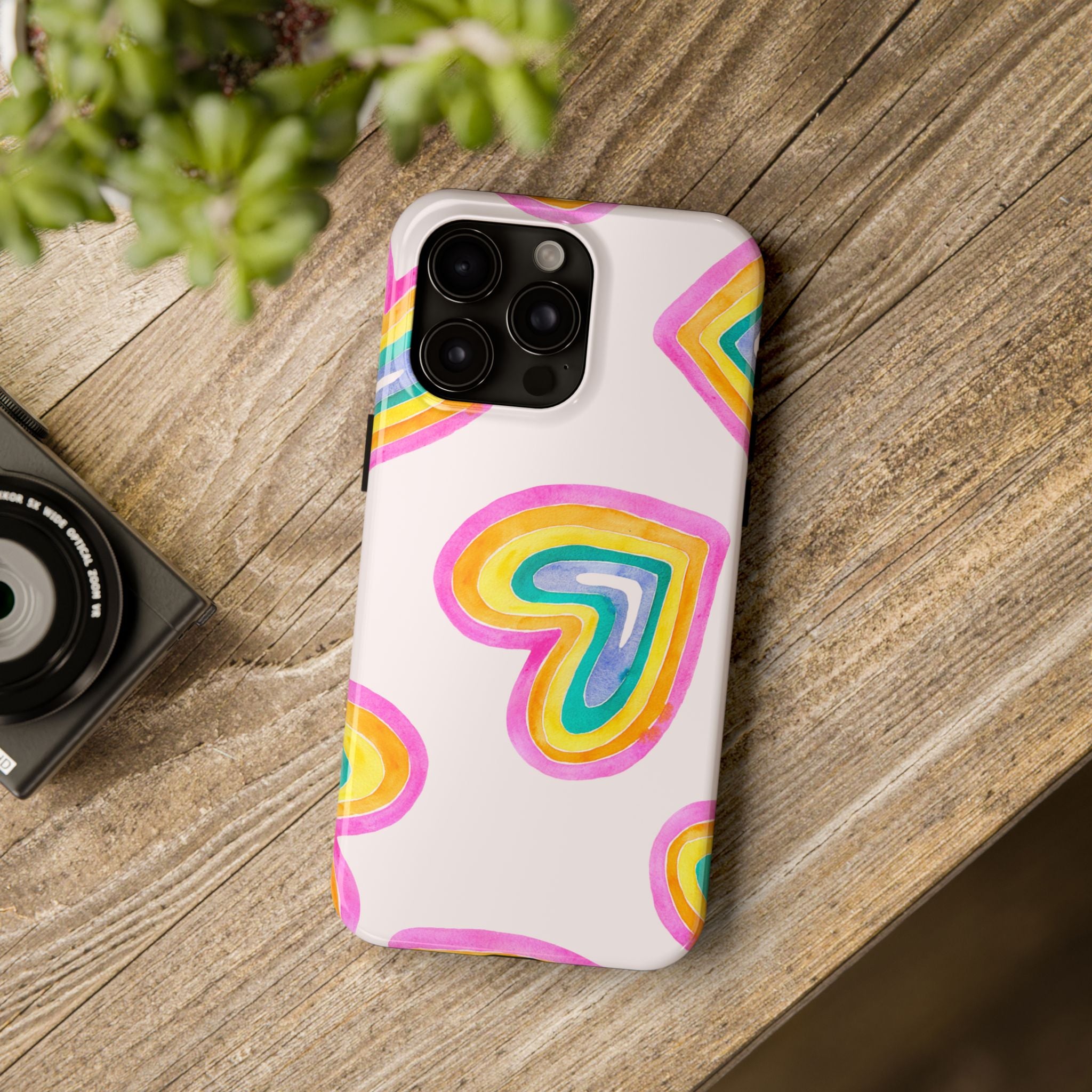 Rainbow Hearts Phone Case (Apple & Android)