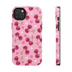 Pink Cherry Sparkle Pattern Tough Phone Case (Apple & Android) - Pink Sweetheart