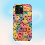 Morning Cereal Loops Phone Case (Apple & Android) - Pink Sweetheart