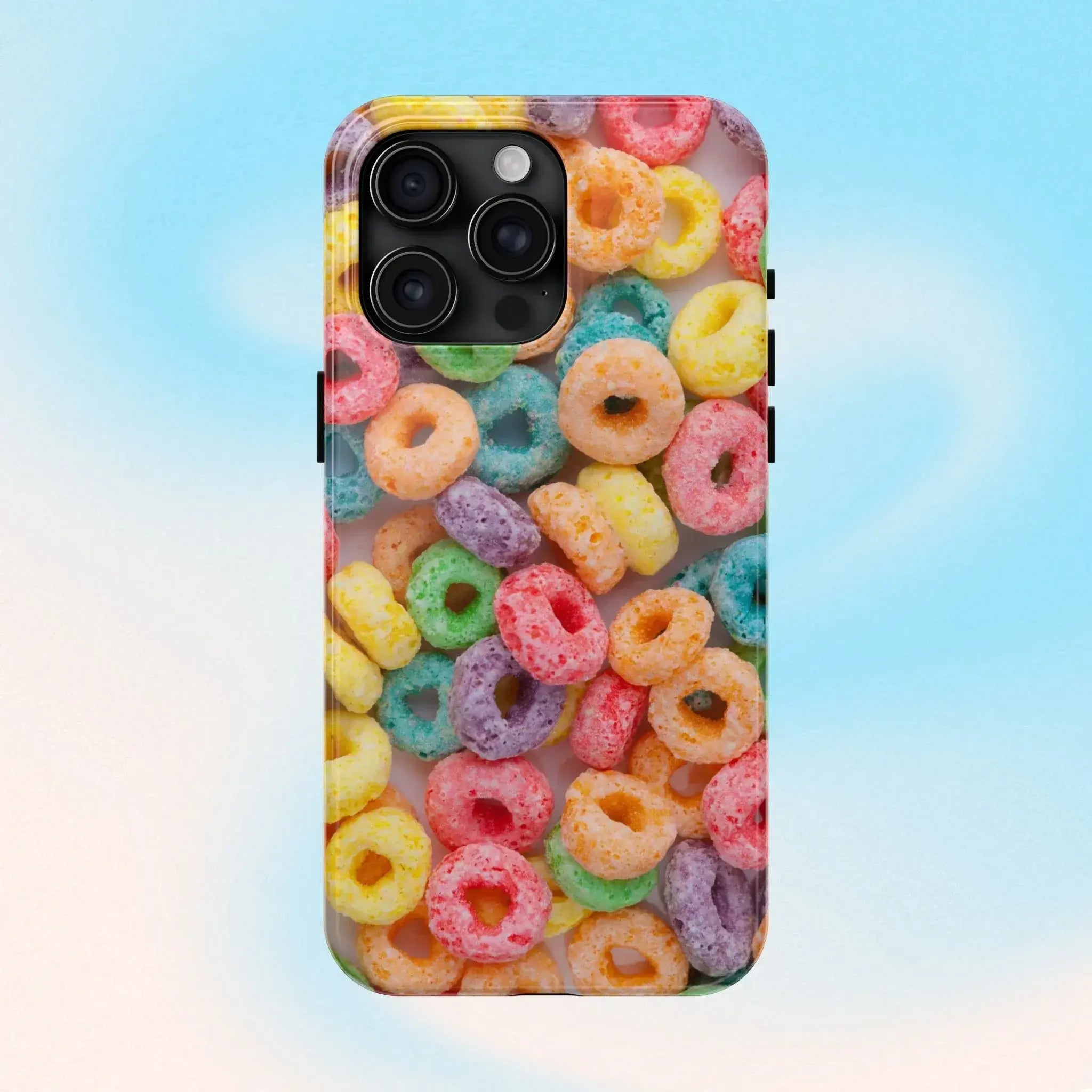Morning Cereal Loops Phone Case (Apple & Android) - Pink Sweetheart
