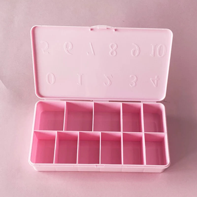 Nail Extension Grid Organizer Case