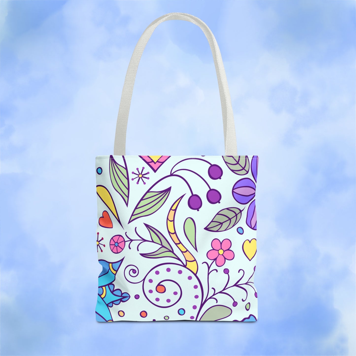 Tranquil Floral Botanicals Tote Bag