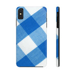 Classic Blue Gingham Phone Case (Apple & Android)