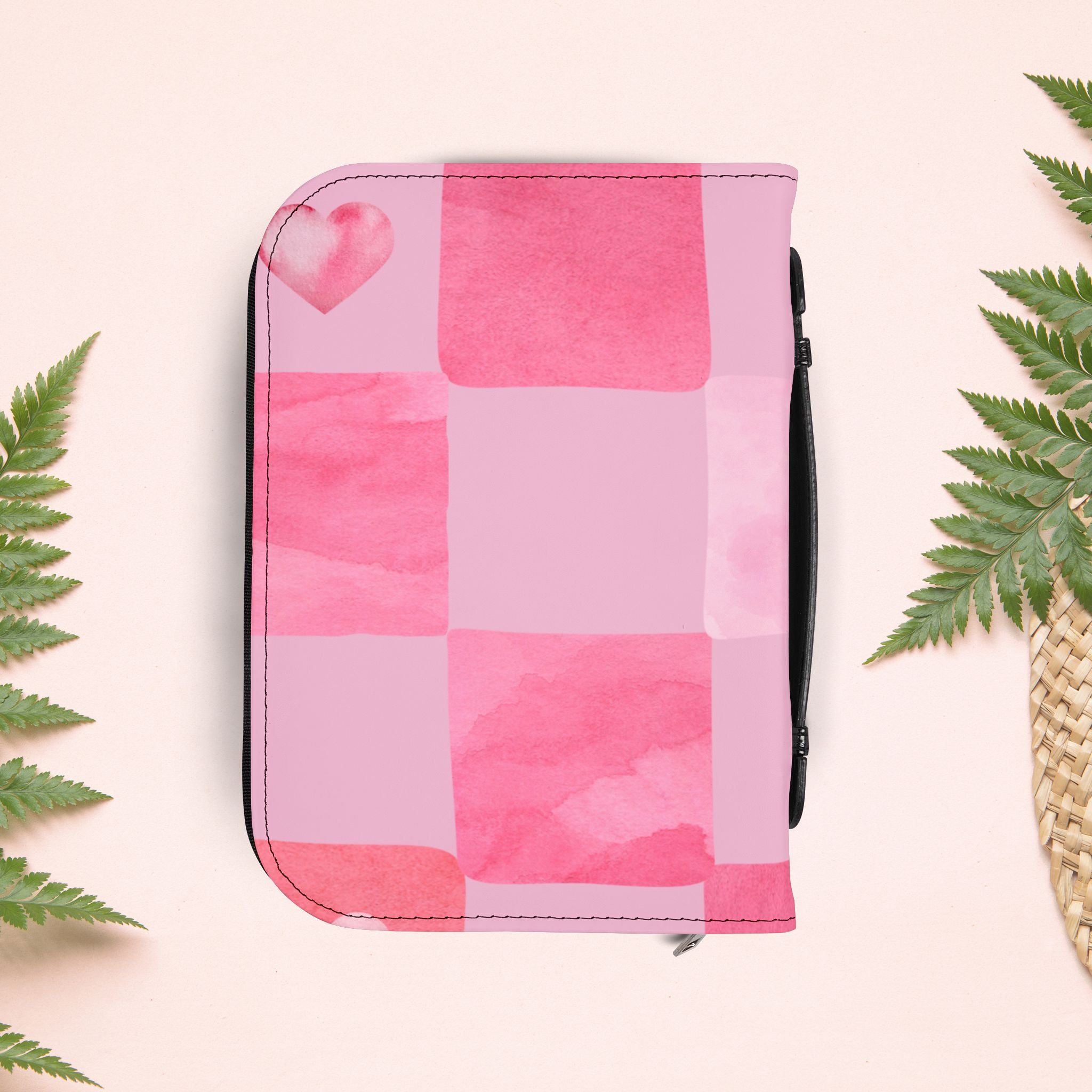 Peachy Pink Squares Book Cover